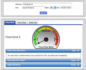 Graphical Flood Zone Meter