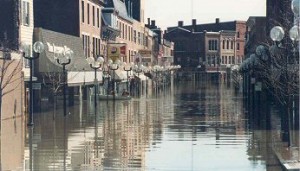 photo of flooding in Gardiner Maine